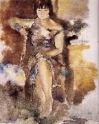 Jules Pascin Lucy wearing the roseal dress France oil painting artist